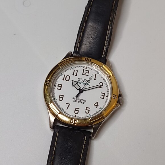 Guess Waterpro Watch With Black Leather Band - Picture 11 of 16